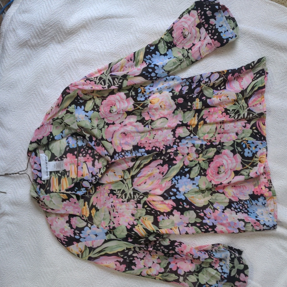 Sheer floral blouse